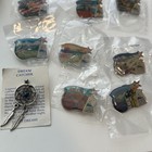 Vintage 2002 Salt Lake Olympics Torch Relay Pin Lot Us States Sports Flag Badges