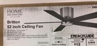 Home Decorators Britton 52 In  Led Indoor Brushed Nickel Ceiling Fan New