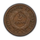1868 2c Two Cent Piece - Chocolate Brown Vf - Sku-y5978