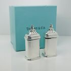 Rare Tiffany   Co Vintage Salt And Pepper Shaker Set In Silver Square Rectangle