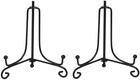  2 Pack  Iron Display Stand  Black Iron Easel Plate Display Photo Holder Stand