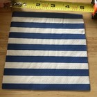  2  Two Individual Paper Luncheon Decoupage Napkins Blue White Striped Coastal