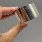 Mid Century Modernist Silver Plate Napkin Rings  8 Band Style