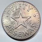 1965 Ghana 50 Pesewas  Unc bu