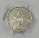 Pcgs Secure Plus Genuine 1853 Silver Three-cent Piece  Au Detail 3c Trime