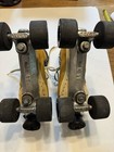 Vintage Bauer Roller Skates Oak Street Trucks Wheels Mens 10-11 Black And Gold