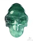 4 5  Fluorite Hand Carved Crystal Elongated Mayan Alien Skull Sculpture
