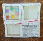 4 Disney Princess Color Your Own 4  X 4  Canvases   1 Paint Brush And 6 Paints 