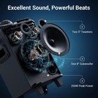 Wireless Karaoke Machine For Adults  Tonor Pa System Portable K20  Black 