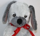 Superior Toy Novelty Dog 10  Gray Carnival Fair Grey Plush Stuffed Korea Vtg