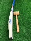 English Willow Cricket Bat Grade-1 Big Thick Edge  wood Hammer  nature In India 