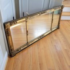 Antique Empire Tri-panel Gold Gilt Mantel Mirror Weathered   Beautiful As Ever 