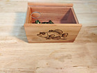 Vintage Rare Melosh Hand-carved Turtle Glass Eyes Fishing Lure Original Wood Box