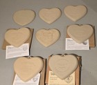 Pampered Chef Stoneware Cookie Mold Lot 8 Vintage Hearts Rare 1993-2005