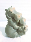 Vtg Castagna Kissing Hippopotamus Figurine Resin Italy 1992 Original Sticker
