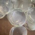 Clear Iridescent Glass Mosaic Tiles Gems  Assorted Flat Round Pebbles 47 Total