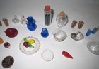 Huge Dollhouse Lot Vintage   Antique Glass Accessory Collection
