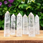 1pc Genuine Clear Quartz Tower Point Healing Gemstone Decor Energy Display Gifts