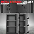 39  Lockable Heavy Duty Metal Storage Cabinet 6 Door   Tall Storage Locker Black