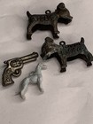 Vtg 40s Ideal Dog Food Metal Good Luck Charm Boston Terrier Dog Charms