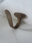 Vtg Solid Brass Rope Hook Heavy Wall Mount Coat Towel Hanger Nautical Decor