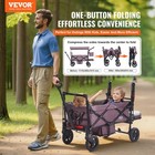 Vevor Wagon Stroller Push Pull Quad Collapsible For 2 Kids W  Canopy Dark Purple
