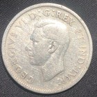 1944 Canada 25 Cents Silver Coin - F  fine  Condition