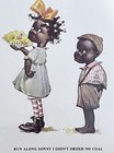 Americana Folk Art Print Vintage  13  X 17   sonny I Didn t Order No Coal 
