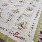 Nwt Mom Sentiment Woven Tapestry Throw Blanket Made In Usa Butterflies Flowers