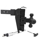 2  Receiver 6  Drop Rise Adjustable Towing Hitch Tri-ball Mount Trailer 20000lbs