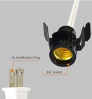 Lot Of 2   Clip In Lamp White Cord For Christmas Salt Lamp  Pumpkin E12 Bulb