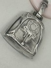 Antique Webster Sterling Silver   Mother Of Pearl Infant Teething Ring Rattle