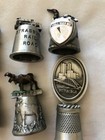Pewter Thimbles  Lot Of 6  Collectible Thimbles