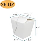 50 Pack 26oz Chinese Take Out Food Boxes  Paper Takeout Container chinese To Go