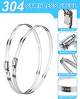 Hose Clamp Set - 6pcs 12 Inch 304 Stainless Steel Worm Gear Hose Clamps For Fuel