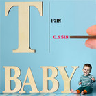 17 Inch Unfinished Wood Letter For Wall Decor  Paintable Thick Wooden Letter For