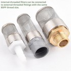 Full Stainless Steel Filter Screen Strainer Filters Mesh Female Thread 1 2  - 2 