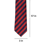  Formal Striped Tie Red And Navy Blue