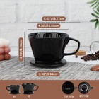 Segarty  2 Pour Over Coffee Maker  Single Cup Black Ceramic  2-300ml 