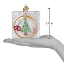 Old World Christmas - Christmas Cross Stitch  32709  Glass Ornament W owc Box
