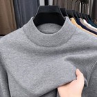 Men s Cashmere Sweater Mock Neck Sweaters Knit Pullover For Male Men Knitwear 