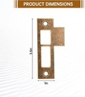 Pcs Antique Brass Door Strike Plate Latch With Screws Solid Brass 3 5inch 4