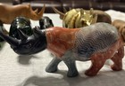 Vintage Lot Of 11 Rhinoceros Figurines And 1 Bison Figurine    