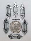  1421 Antiqued Sterling Silver Plated Filigree 2 Ring Connector - 6 Pcs