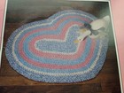 Vintage 80s Heart Shaped Rag Rug Craft Pattern Aunt Philly s Toothbrush Rugs
