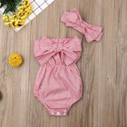 Newborn Baby Girl Sleeveless Striped Romper Bodysuit Jumpsuit Outfit Clothes