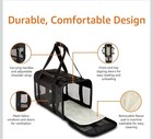 Airline Approved Large Pet Carrier Soft Mesh Cat Dog Travel Bag Up To 22lb Black