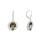 Connemara Marble Sterling Silver Claddagh Earrings And Necklace