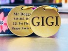 Pet Tag deep Engraved Brass Tags custom Personalized Pet Tag Id Cat Dog Name Tag