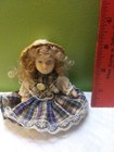 Vtg Dollhouse Miniature Porcelain Girl Doll- Moveable Arms   Legs 